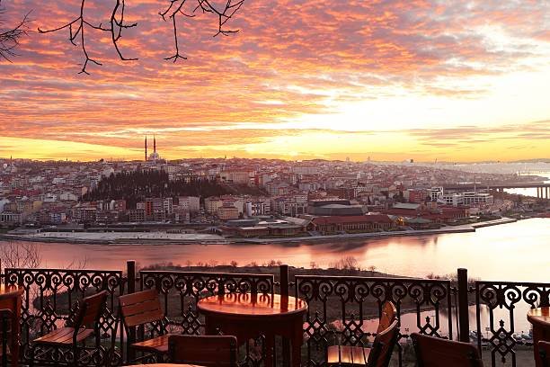 sun rise at pierre loti in istanbul